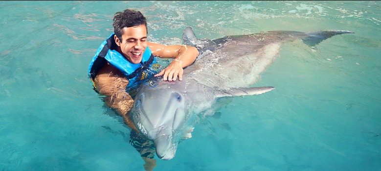 Swimming with dolphins in Cancun Isla Mujeres